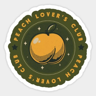 Peach Lover's Club Sticker